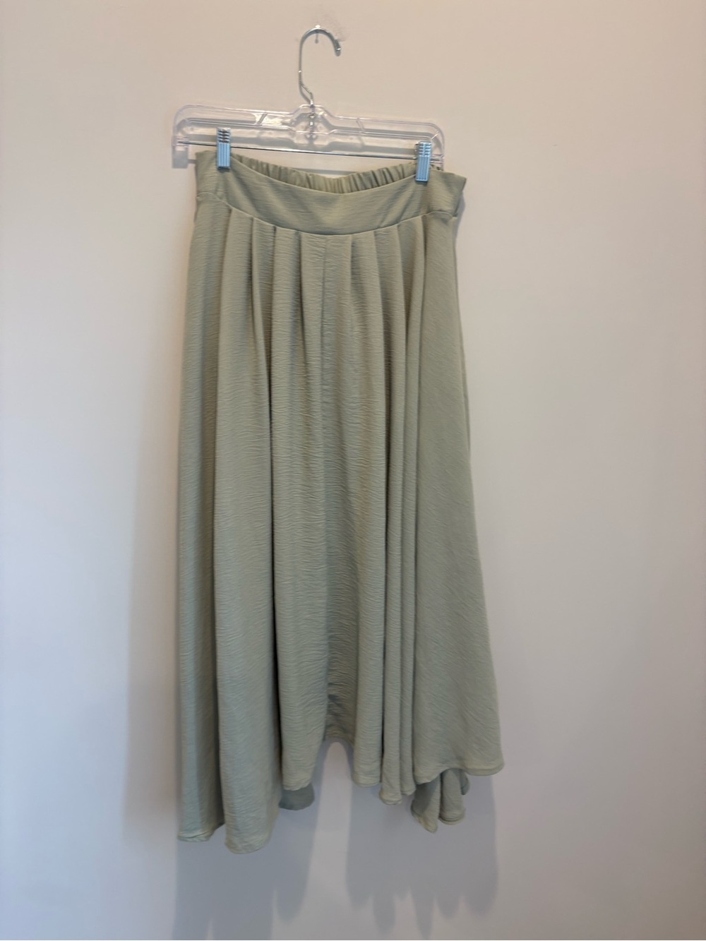 Blu Pepper Sage Green Maxi Pleated Skirt